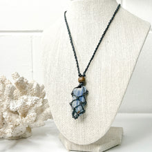 Load image into Gallery viewer, BLUE KYANITE MACRAME NECKLACE
