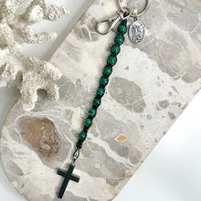 Load image into Gallery viewer, POCKET ROSARY - CRYSTAL PRAYER &amp; PROTECTION KEYRING
