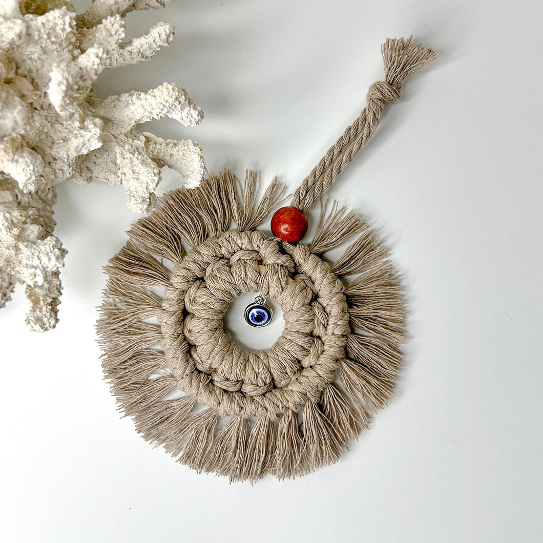 EVIL EYE MACRAME AMULET