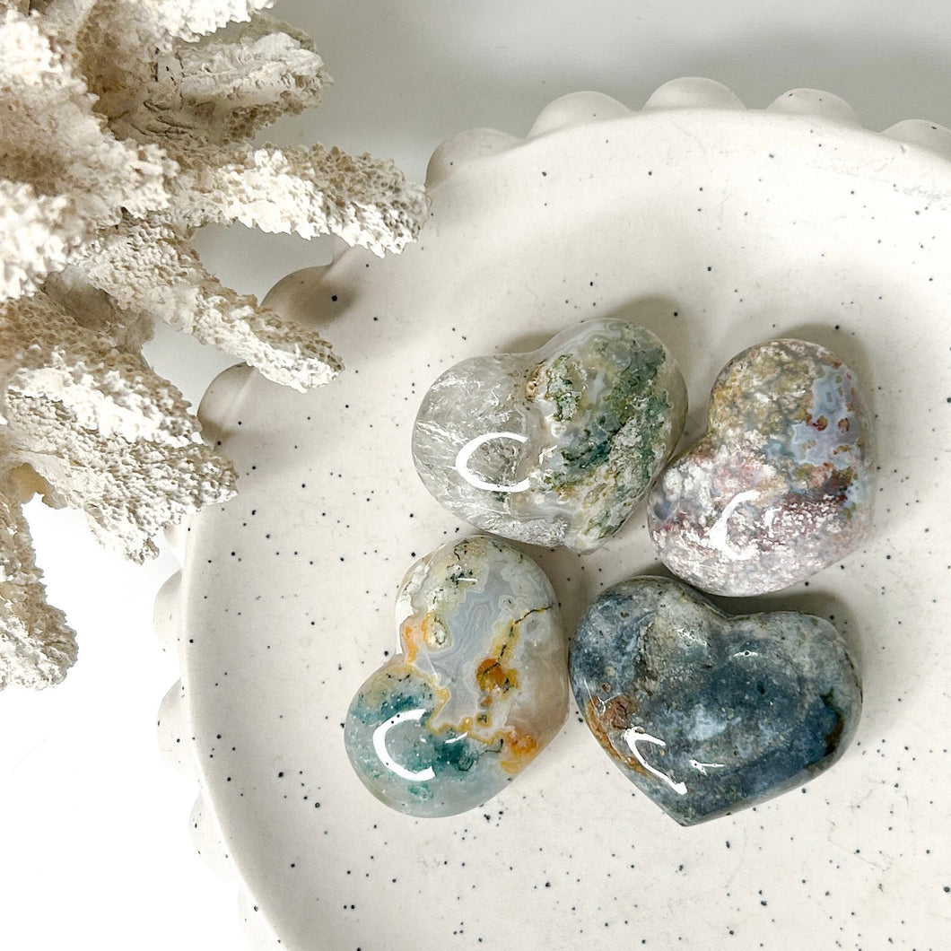 MOSS AGATE MIDI HEART