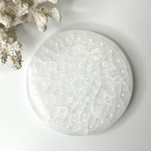 Load image into Gallery viewer, SELENITE ENGRAVED CHARGING PLATE
