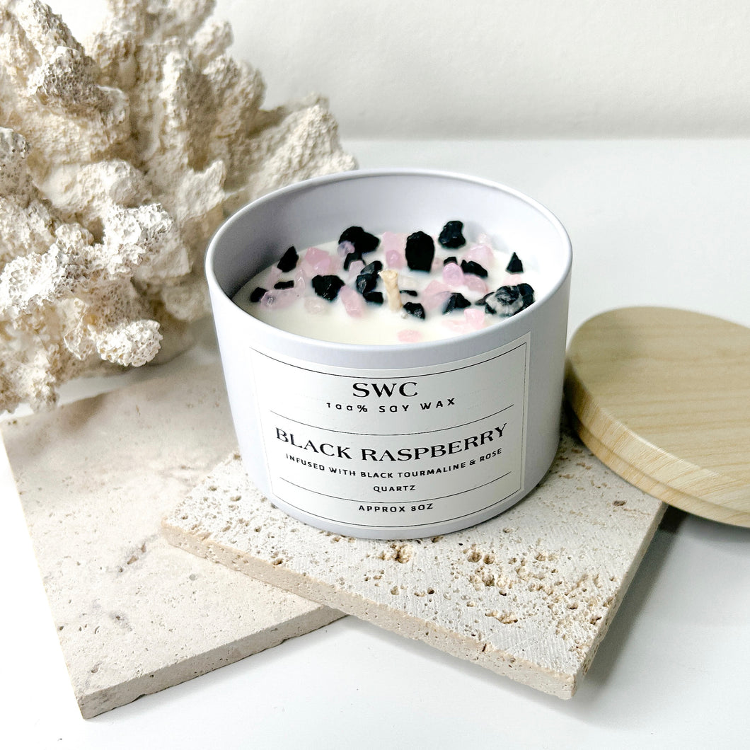 BLACK RASPBERRY CRYSTAL CANDLE