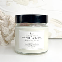 Load image into Gallery viewer, Vanilla Bliss Buttercream Vanilla soy candle with Rose Quartz and Clear Quartz crystals by Soul Warrior Collective
