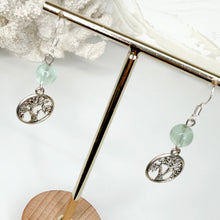 Load image into Gallery viewer, Fluorite Tree of Life Sterling Silver Earrings
