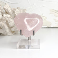 Load image into Gallery viewer, Polished Rose Quartz heart crystal – natural pink crystal for love and self-love
