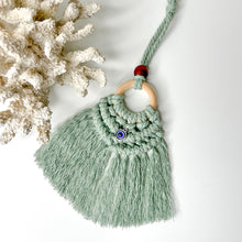 Load image into Gallery viewer, EVIL EYE MACRAME AMULET
