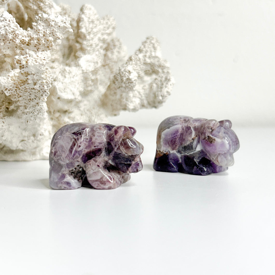 AMETHYST BEAR CARVING