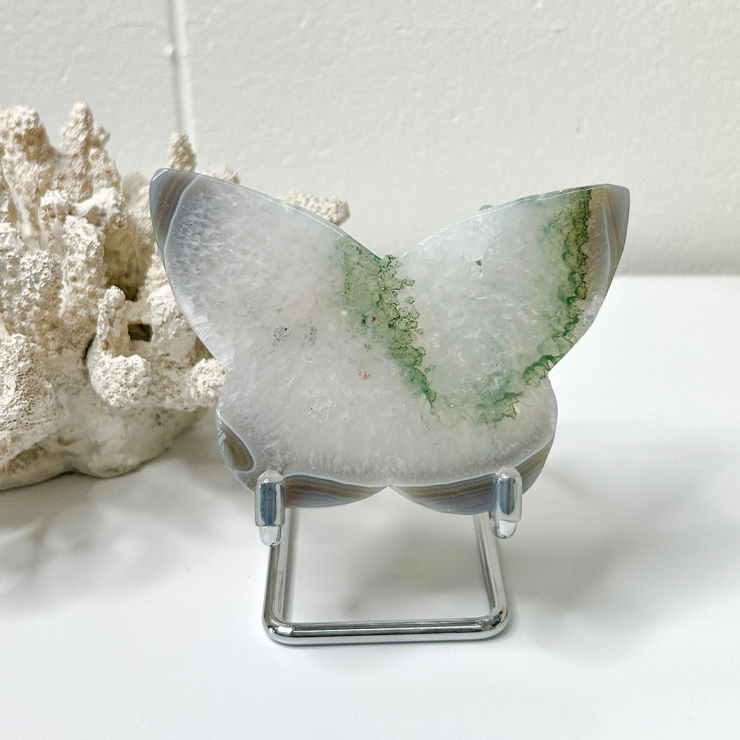 DRUZY AGATE BUTTERFLY