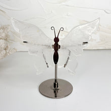 Load image into Gallery viewer, CLEAR QUARTZ BUTTERFLY ON STAND
