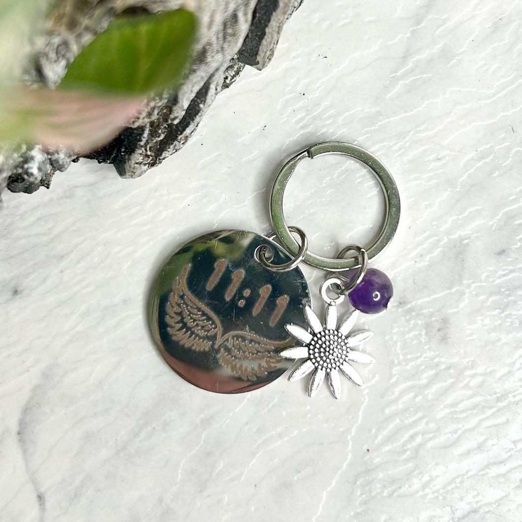 AMETHYST 11:11 KEY RING