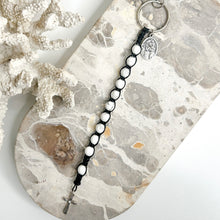 Load image into Gallery viewer, POCKET ROSARY - CRYSTAL PRAYER &amp; PROTECTION KEYRING
