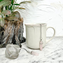 Load image into Gallery viewer, ROSE QUARTZ CRYSTAL TEA INFUSER
