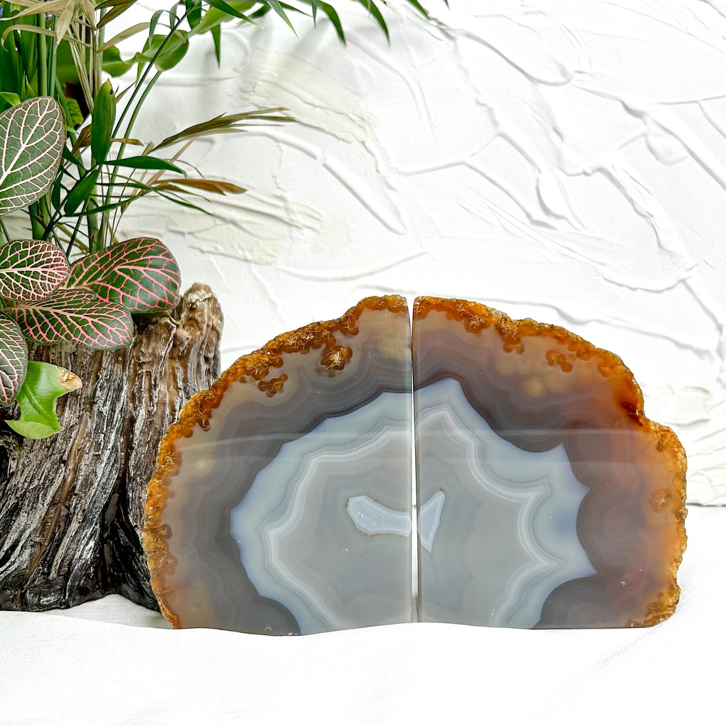 NATURAL AGATE BOOKENDS