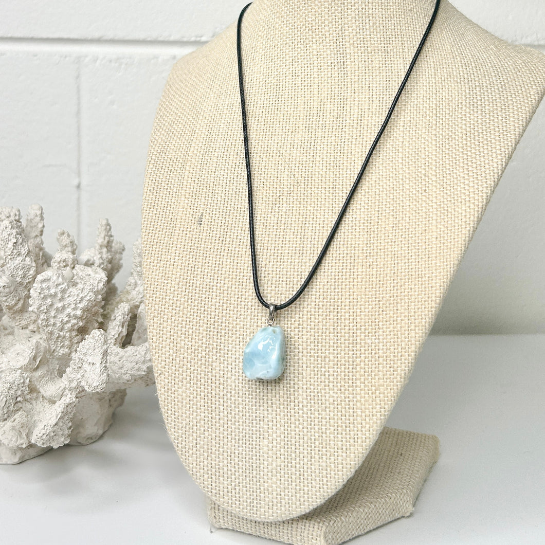 LARIMAR PENDANT NECKLACE