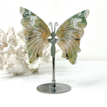 Load image into Gallery viewer, MOSS AGATE BUTTERFLY ON STAND
