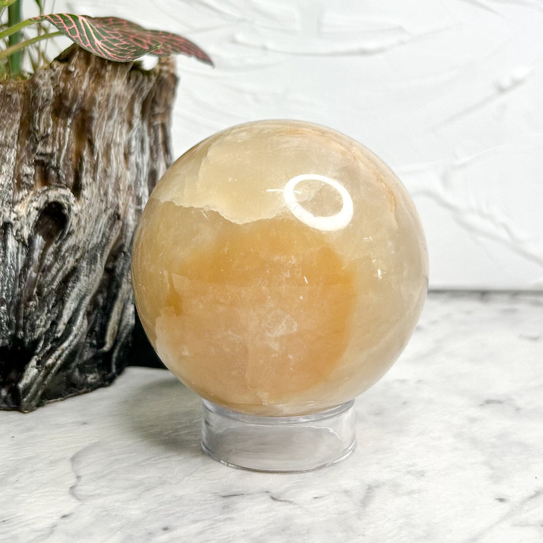 HONEY CALCITE SPHERE