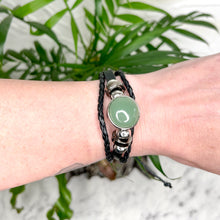 Load image into Gallery viewer, LEATHER CRYSTAL BRACELET
