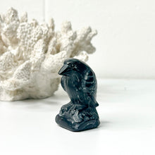 Load image into Gallery viewer, BLACK OBSIDIAN RAVEN CARVING
