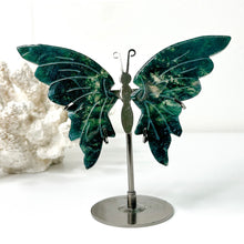 Load image into Gallery viewer, MOSS AGATE BUTTERFLY ON STAND
