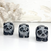Load image into Gallery viewer, Black Obsidian panda carving approx 4cm – protective grounding crystal

