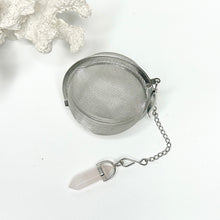 Load image into Gallery viewer, ROSE QUARTZ CRYSTAL LARGE TEA INFUSER
