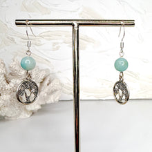 Load image into Gallery viewer, Amazonite Tree of Life Sterling Silver Earrings
