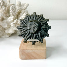 Load image into Gallery viewer, BLACK OBSIDIAN SUN &amp; MOON CARVING
