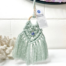 Load image into Gallery viewer, EVIL EYE MACRAME AMULET

