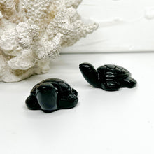 Load image into Gallery viewer, SILVER SHEEN OBSIDIAN TURTLE
