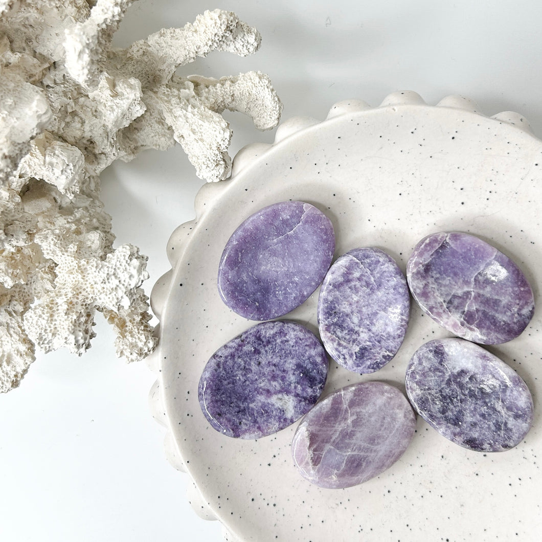 LEPIDOLITE WORRY STONE