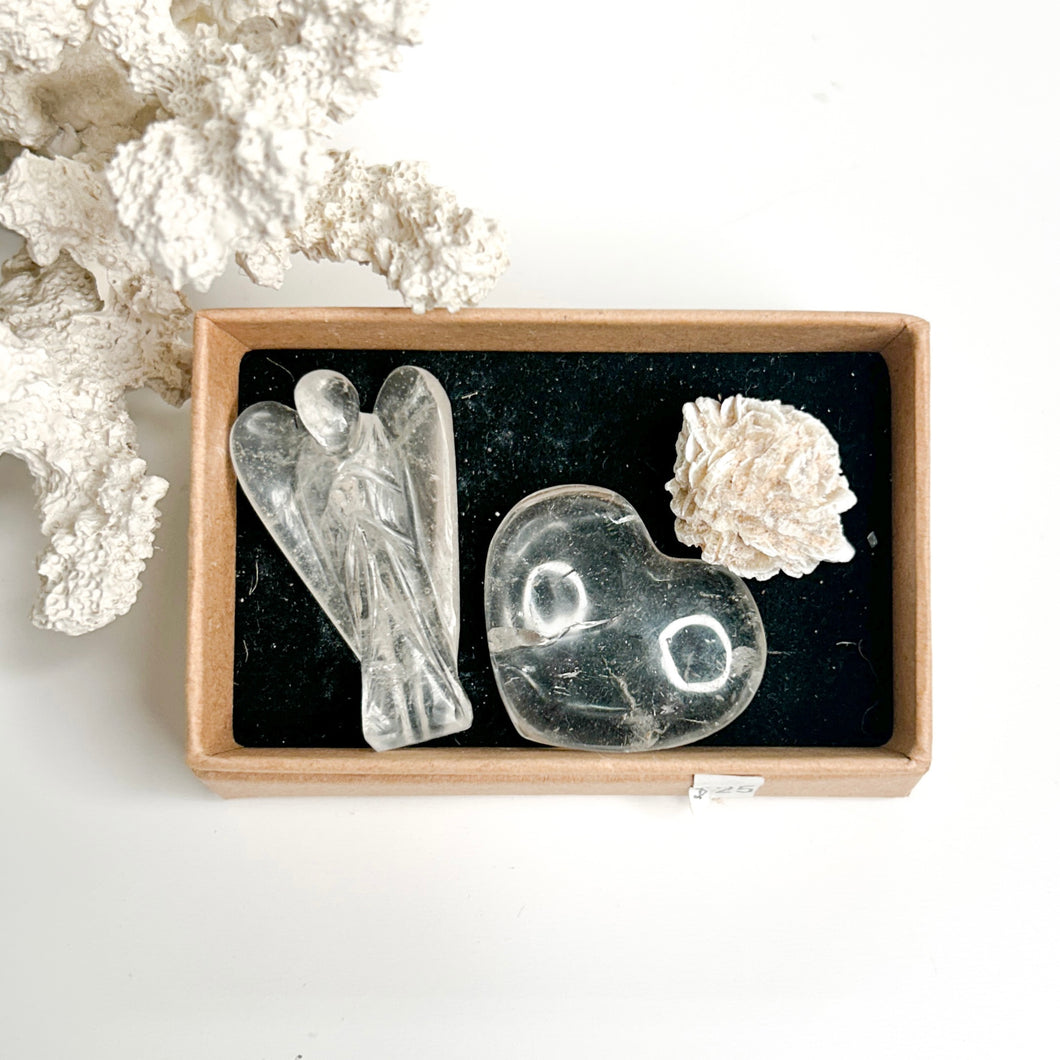 CLEAR QUARTZ ANGEL CRYSTAL KIT