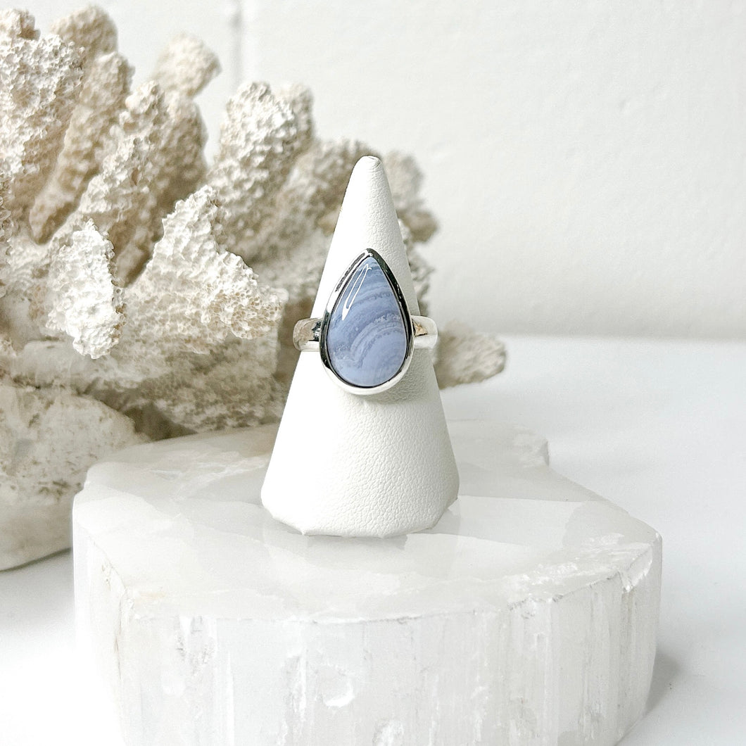 BLUE LACE AGATE RING