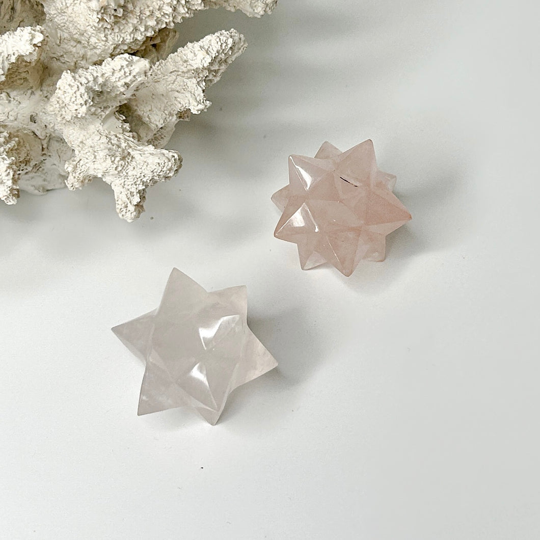 ROSE QUARTZ MERKABA STAR