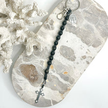 Load image into Gallery viewer, POCKET ROSARY - CRYSTAL PRAYER &amp; PROTECTION KEYRING
