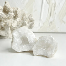 Load image into Gallery viewer, CLEAR QUARTZ MINI GEODE PAIR
