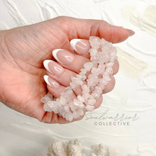Load image into Gallery viewer, ROSE QUARTZ CHIP BRACELET
