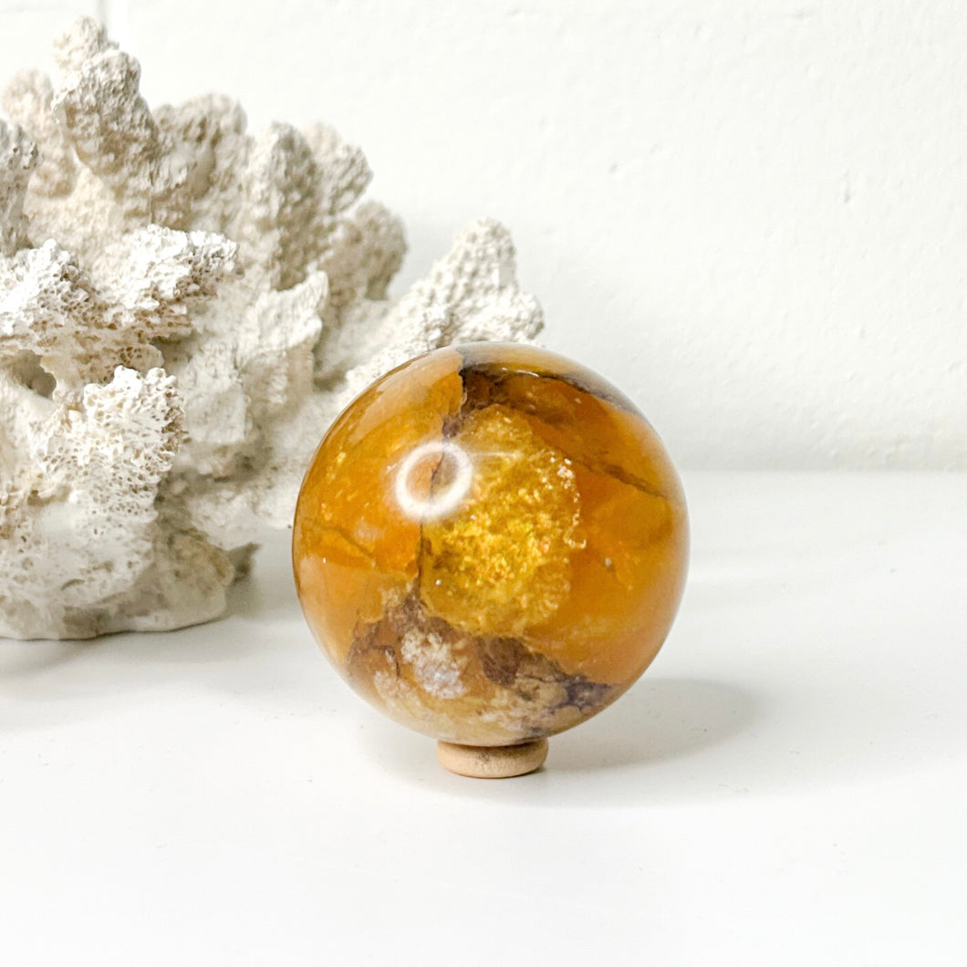 YELLOW FLUORITE SPHERE