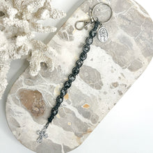 Load image into Gallery viewer, POCKET ROSARY - CRYSTAL PRAYER &amp; PROTECTION KEYRING
