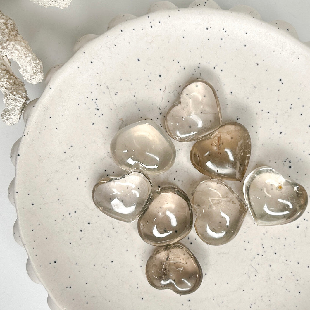 SMOKEY QUARTZ MICRO HEART