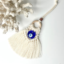 Load image into Gallery viewer, EVIL EYE MACRAME AMULET
