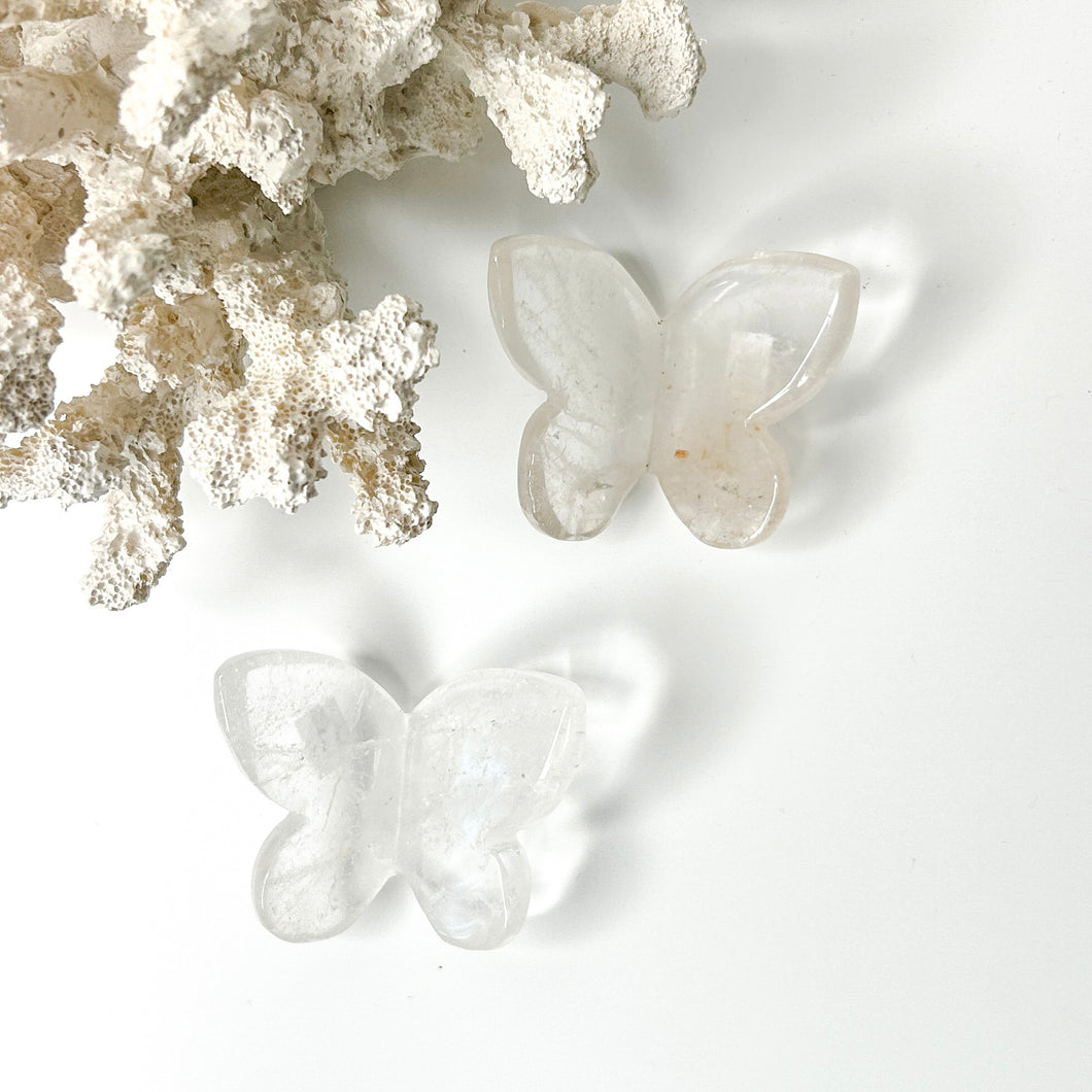 CLEAR QUARTZ BUTTERFLY