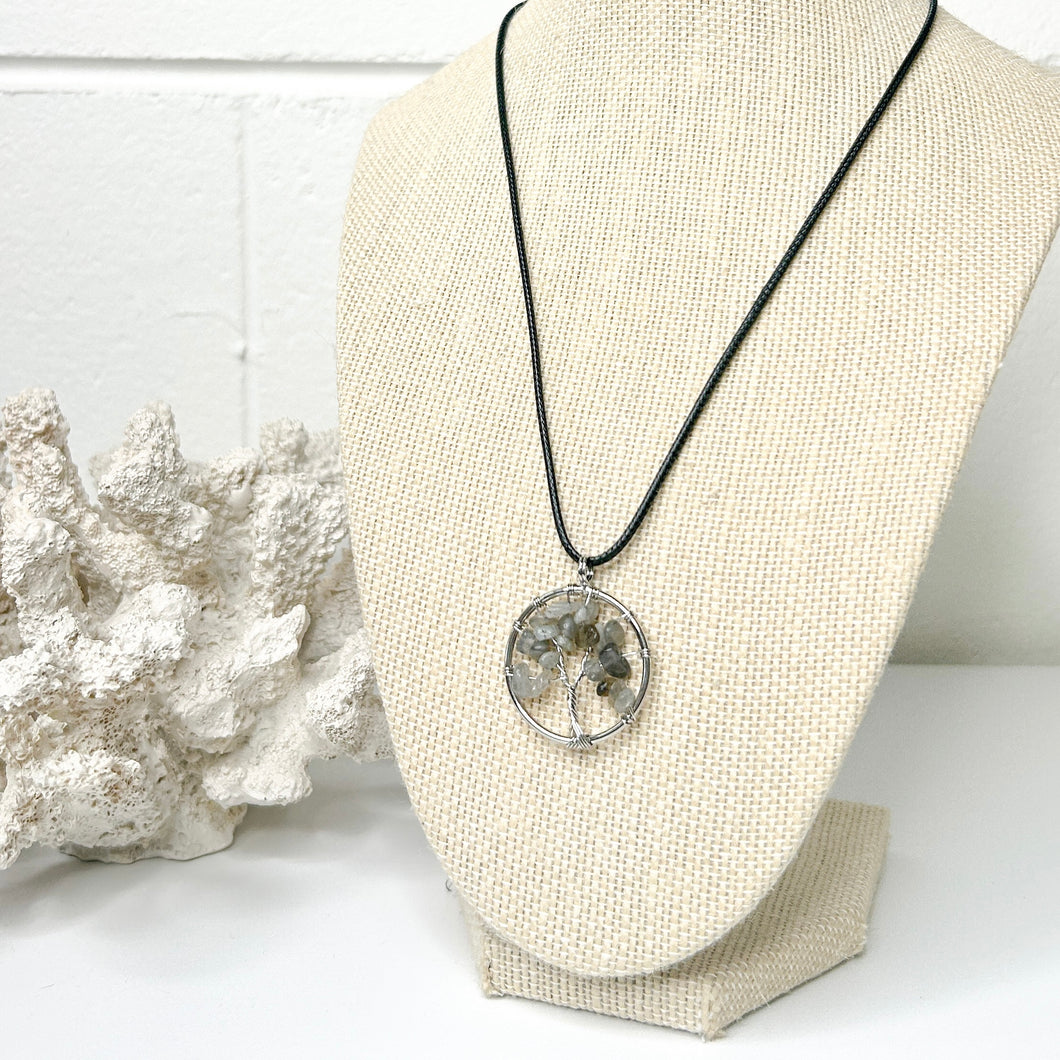 LABRADORITE TREE OF LIFE NECKLACE