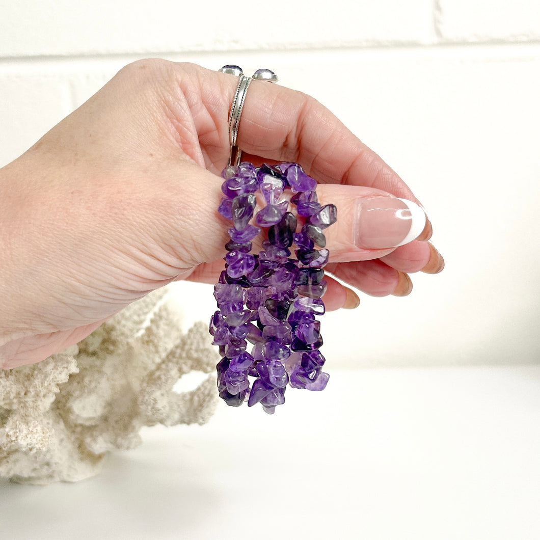 AMETHYST CHIP BRACELET