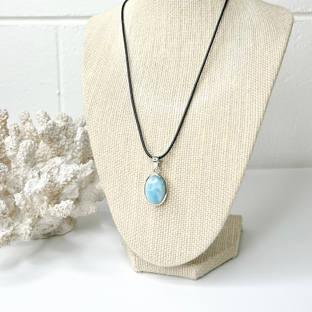 LARIMAR PENDANT NECKLACE