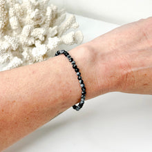 Load image into Gallery viewer, SNOWFLAKE OBSIDIAN BRACELET
