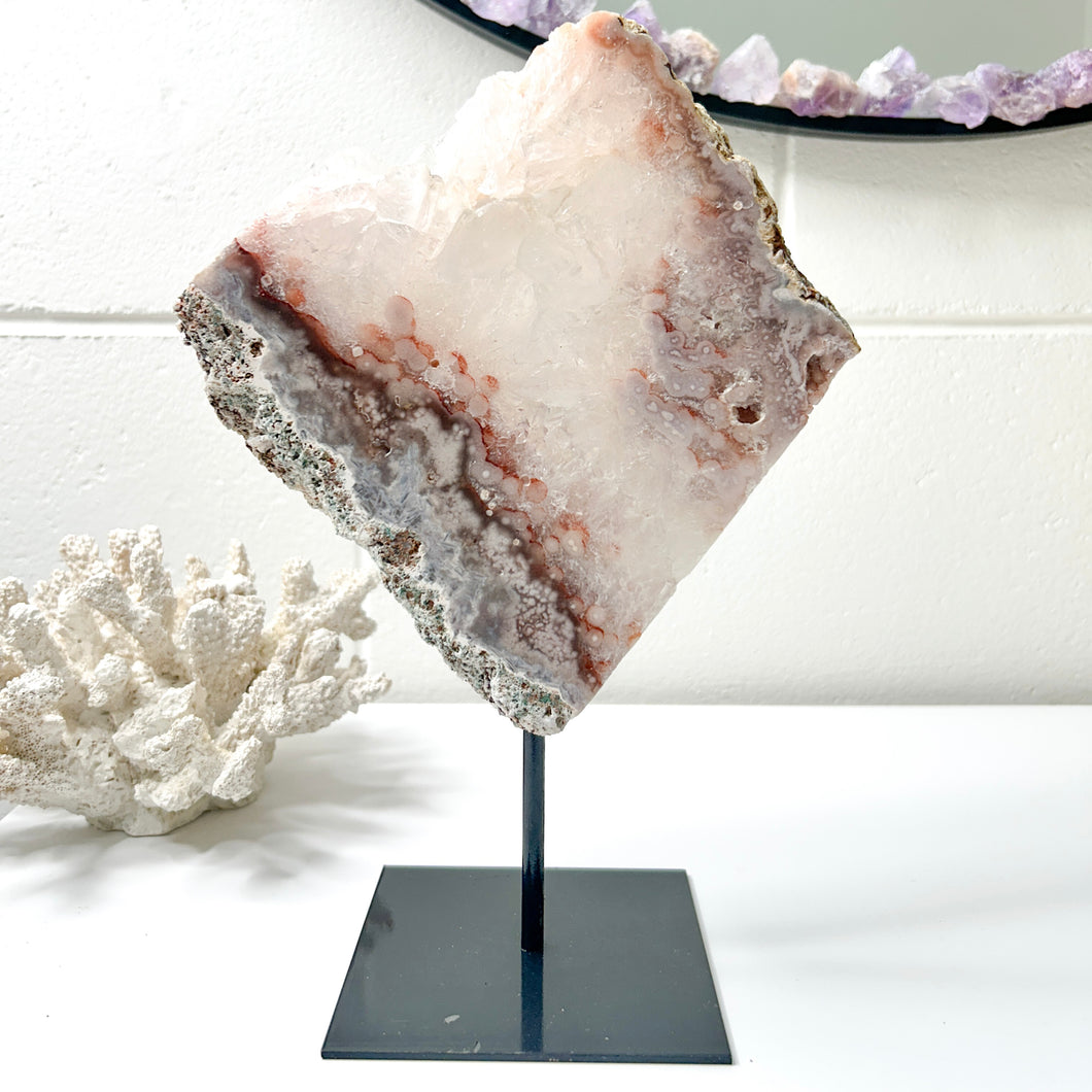 PINK AMETHYST SLAB W/STAND