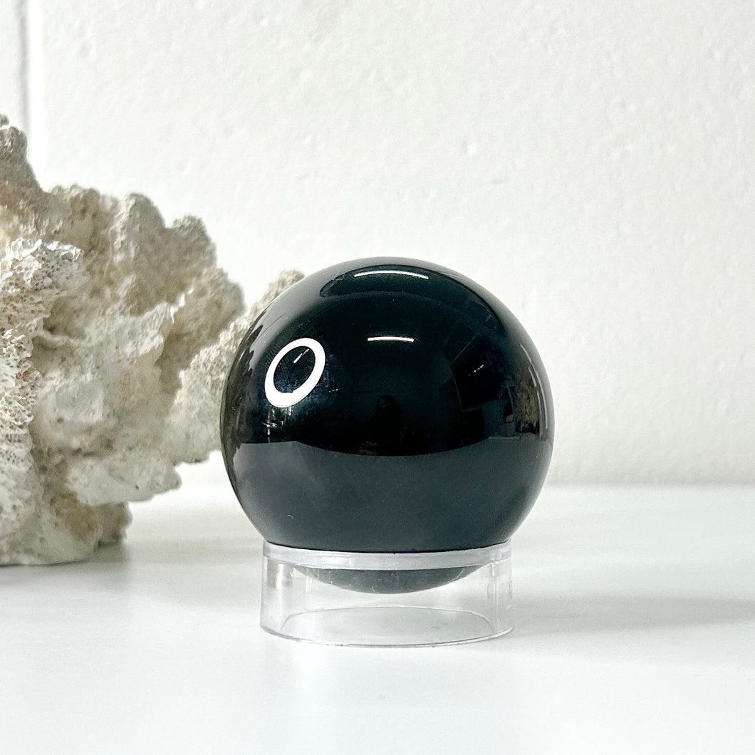BLACK OBSIDIAN SPHERE