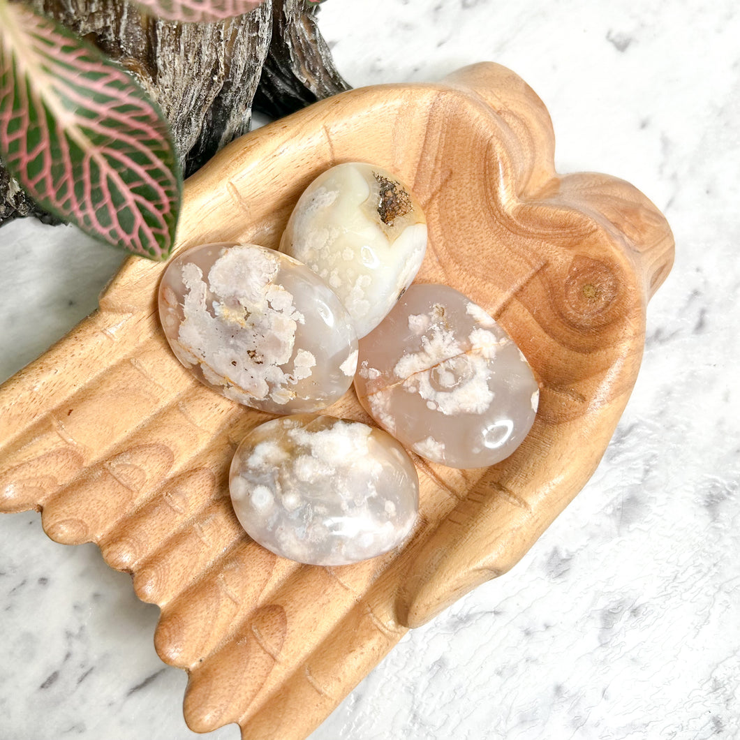 FLOWER AGATE PALM STONE