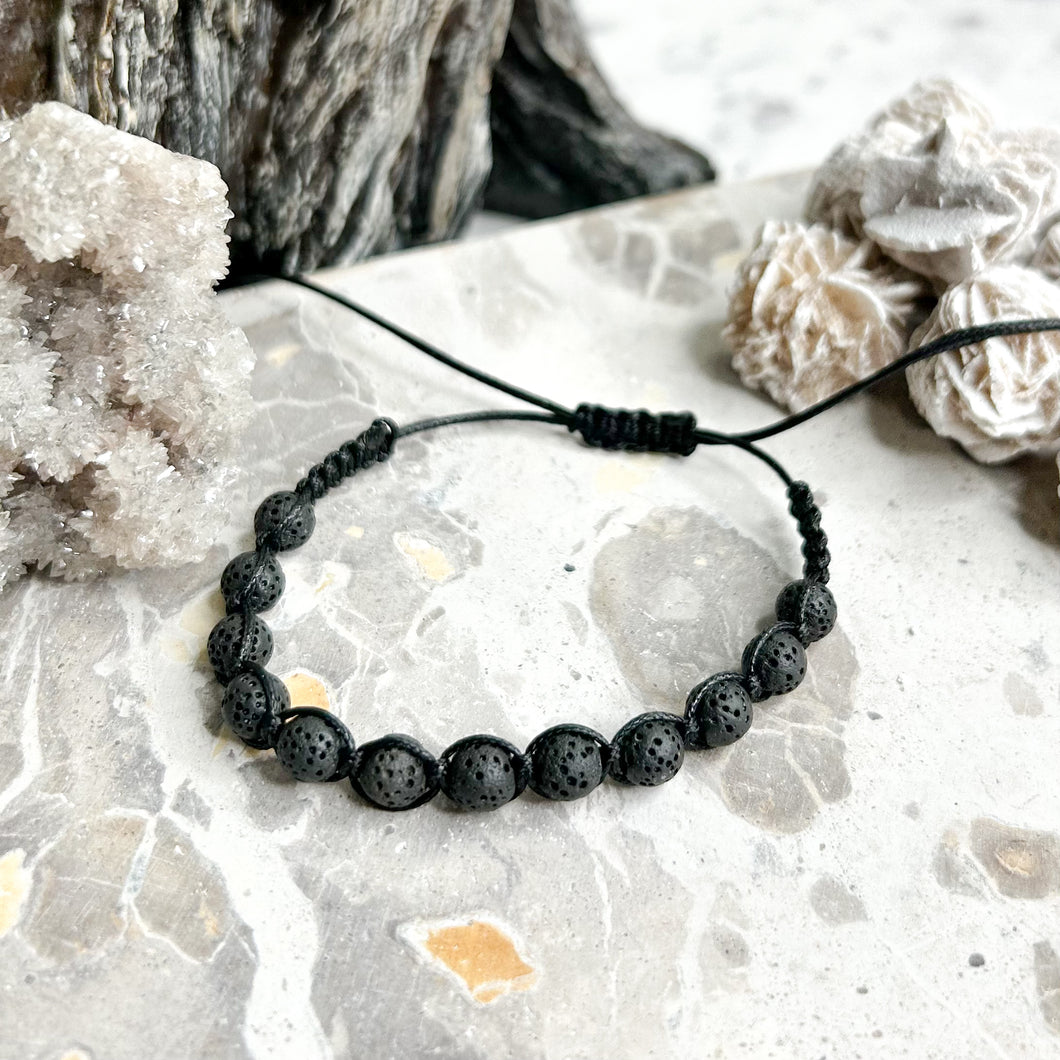 LAVA STONE MACRAME BRACELET