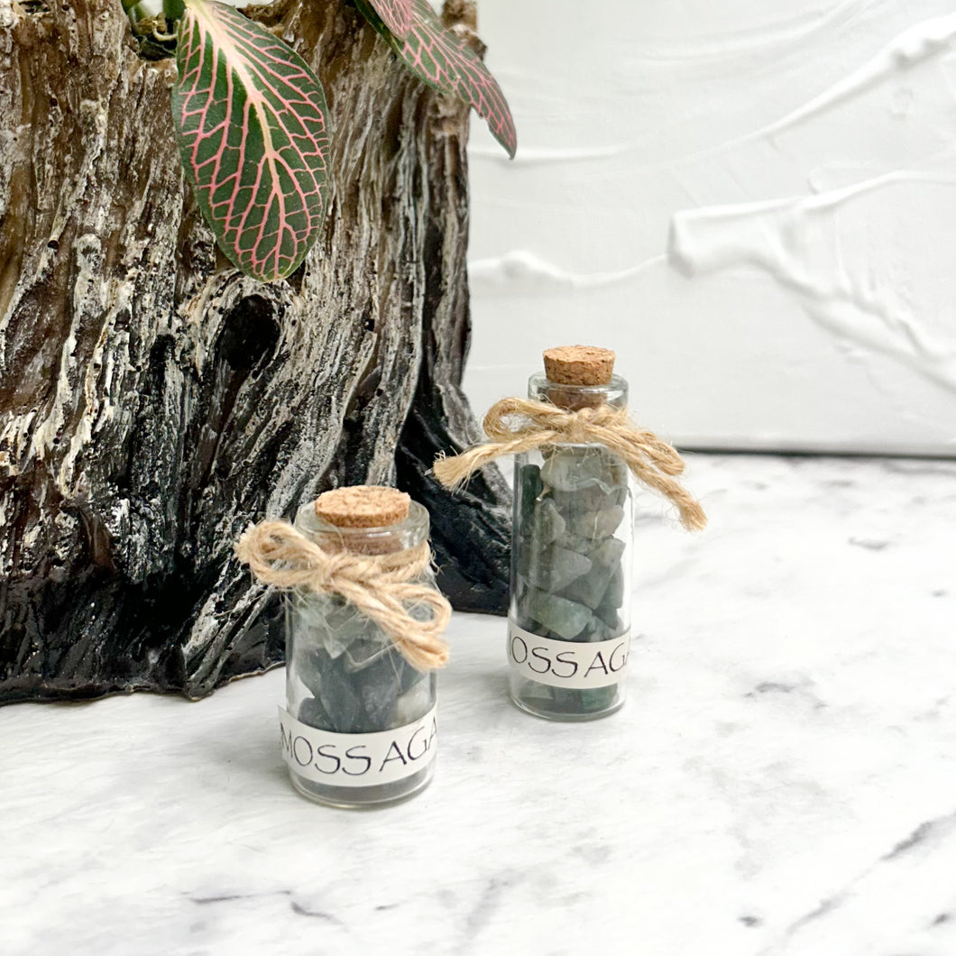 MOSS AGATE MINI WISH JAR